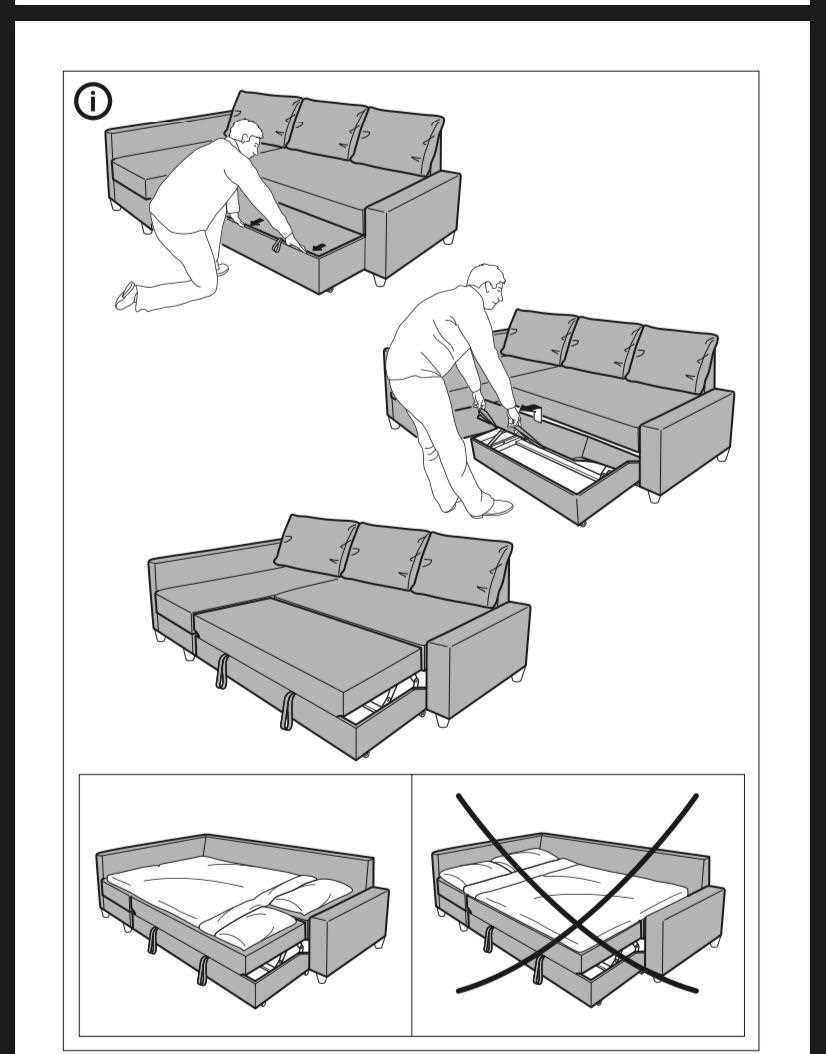 ikea sofa bed instruction manual