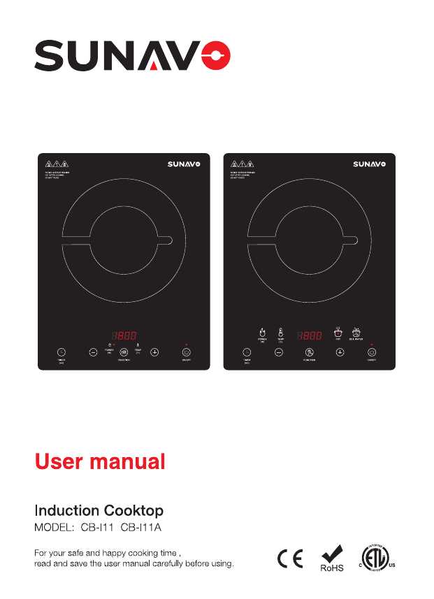 induction cooktop instruction manual