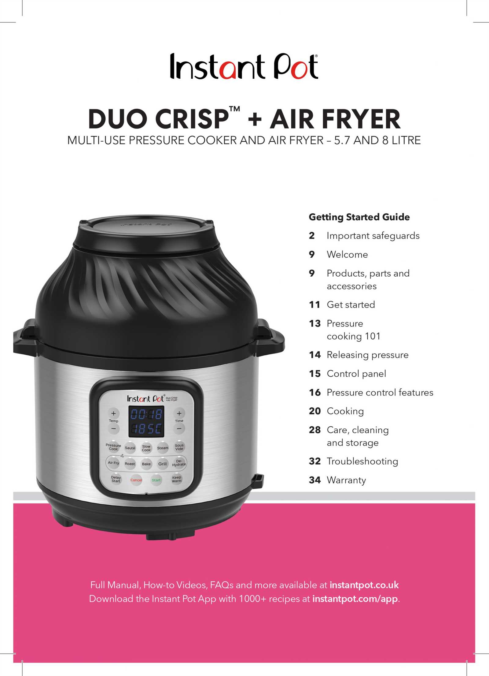 instant pot duo instruction manual