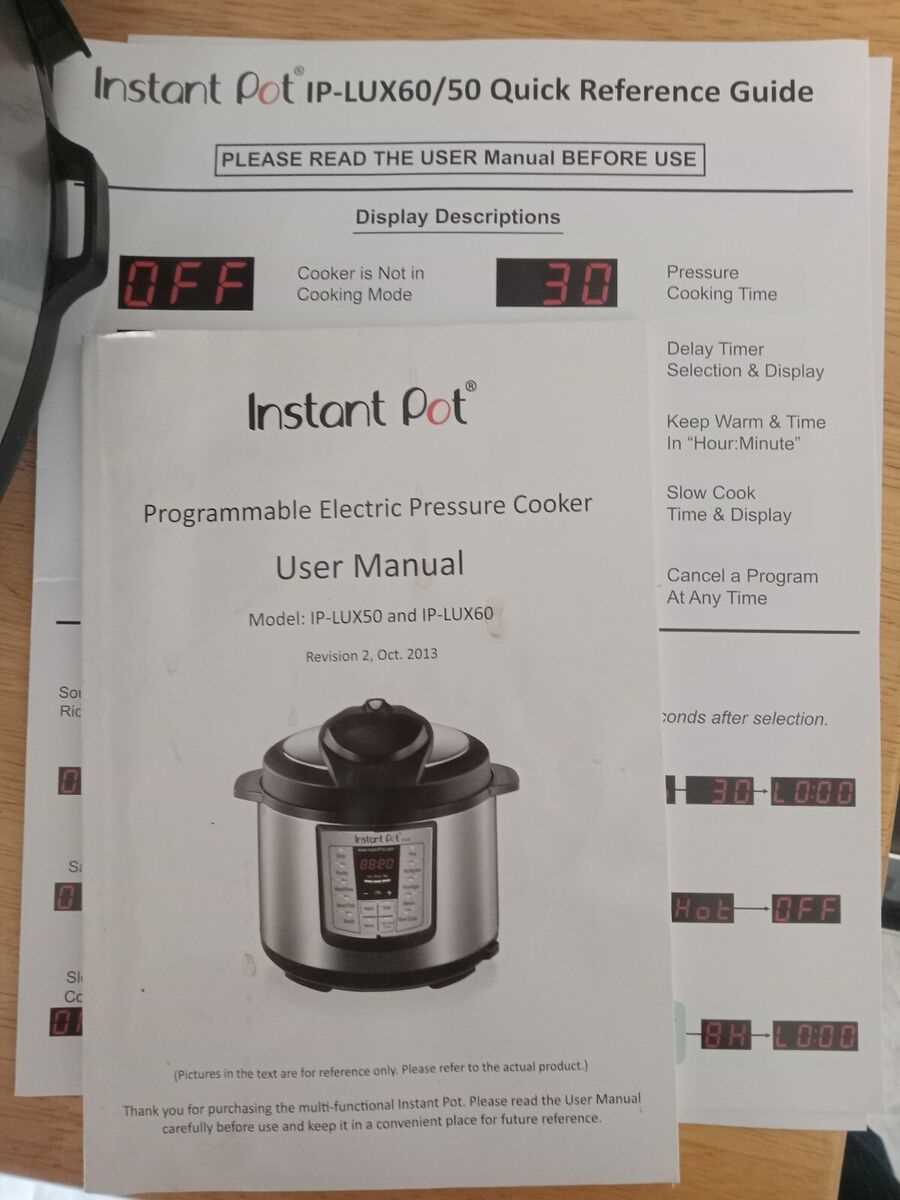 instant pot ip lux instruction manual