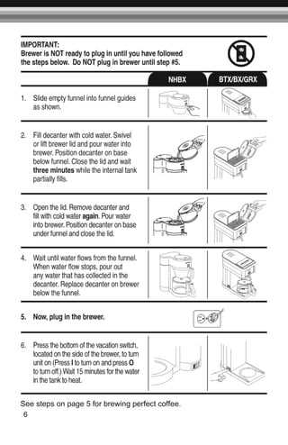 instruction manual for bunn coffee makers