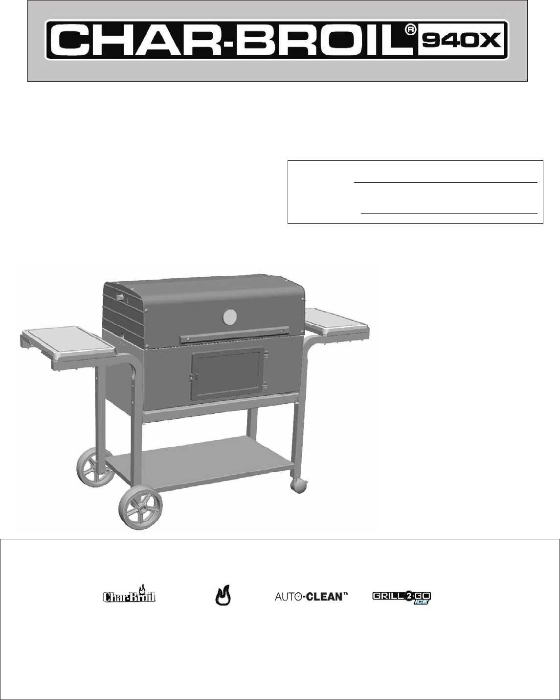 instruction manual for char broil grill