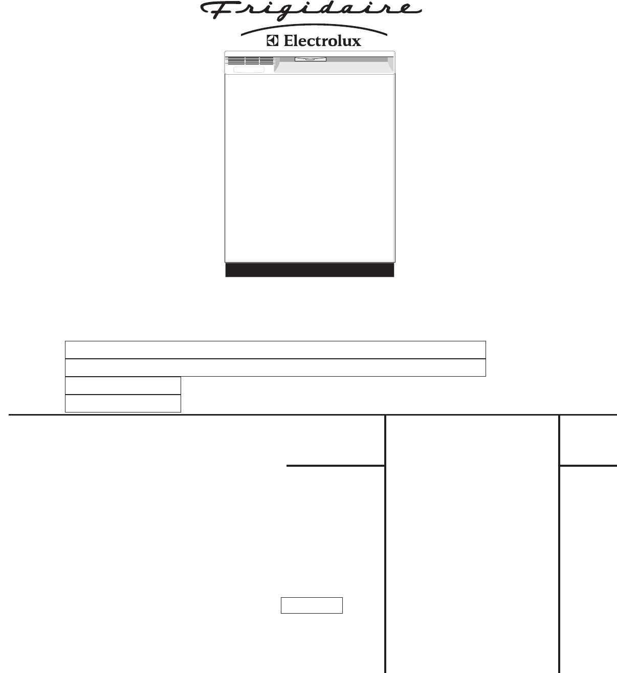 instruction manual for frigidaire dishwasher