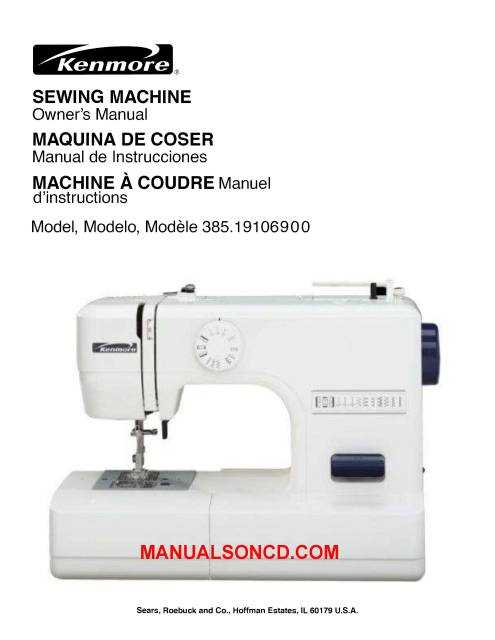 instruction manual for kenmore sewing machine model 385