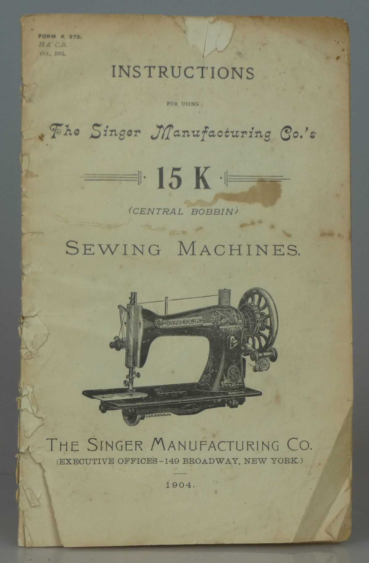 instruction manual for old singer sewing machine