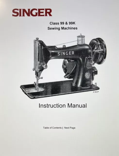 instruction manual for old singer sewing machine