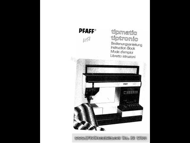 instruction manual for pfaff sewing machine