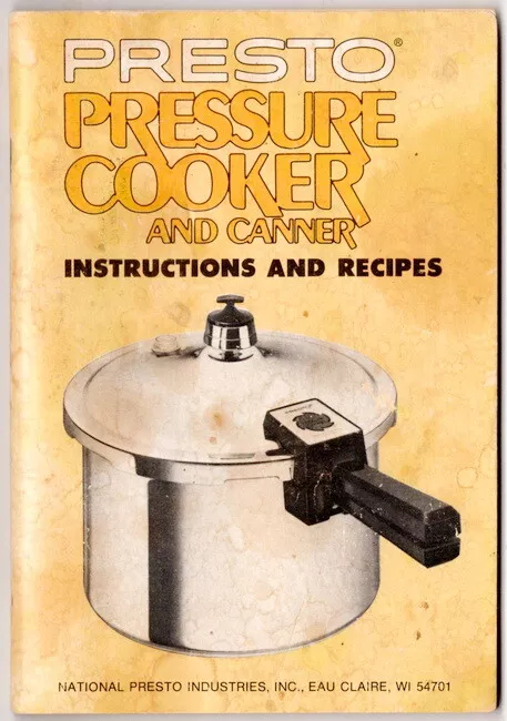 instruction manual for presto pressure canner