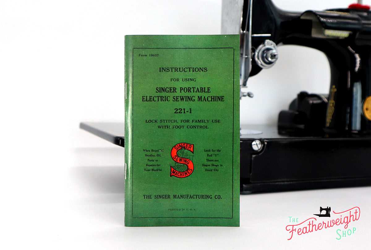 instruction manual for singer featherweight sewing machine