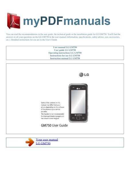 instruction manual for verizon lg cell phone