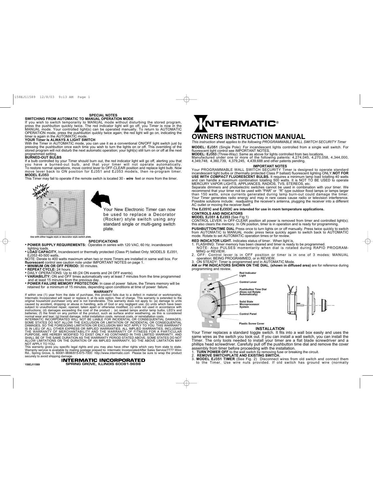 intermatic ej500c instruction manual