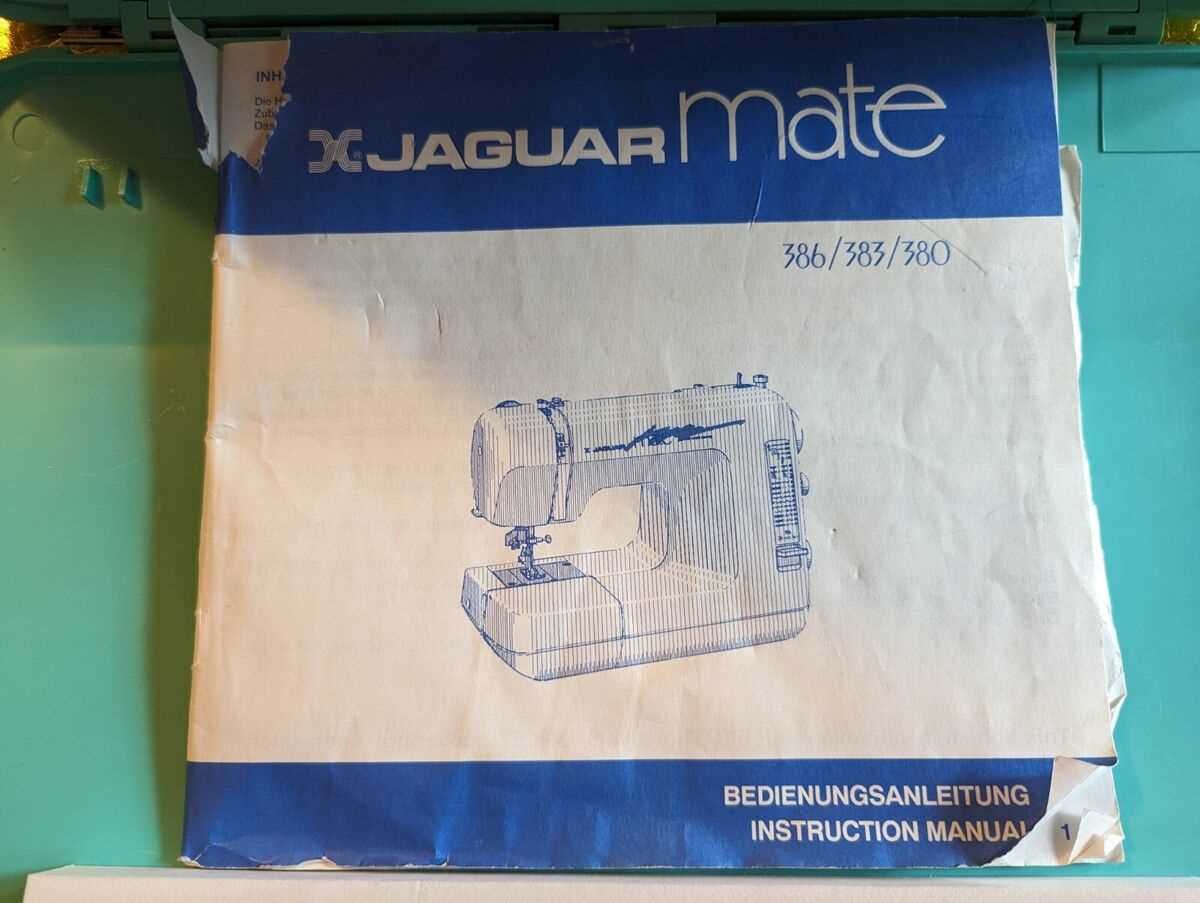 jaguar mate sewing machine instruction manual