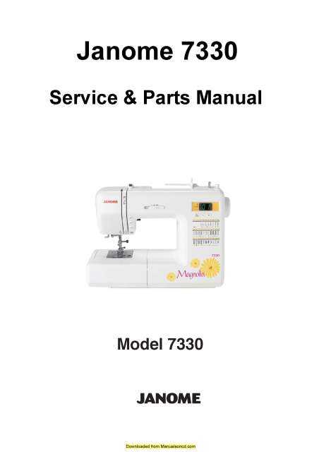 janome magnolia 7330 instruction manual