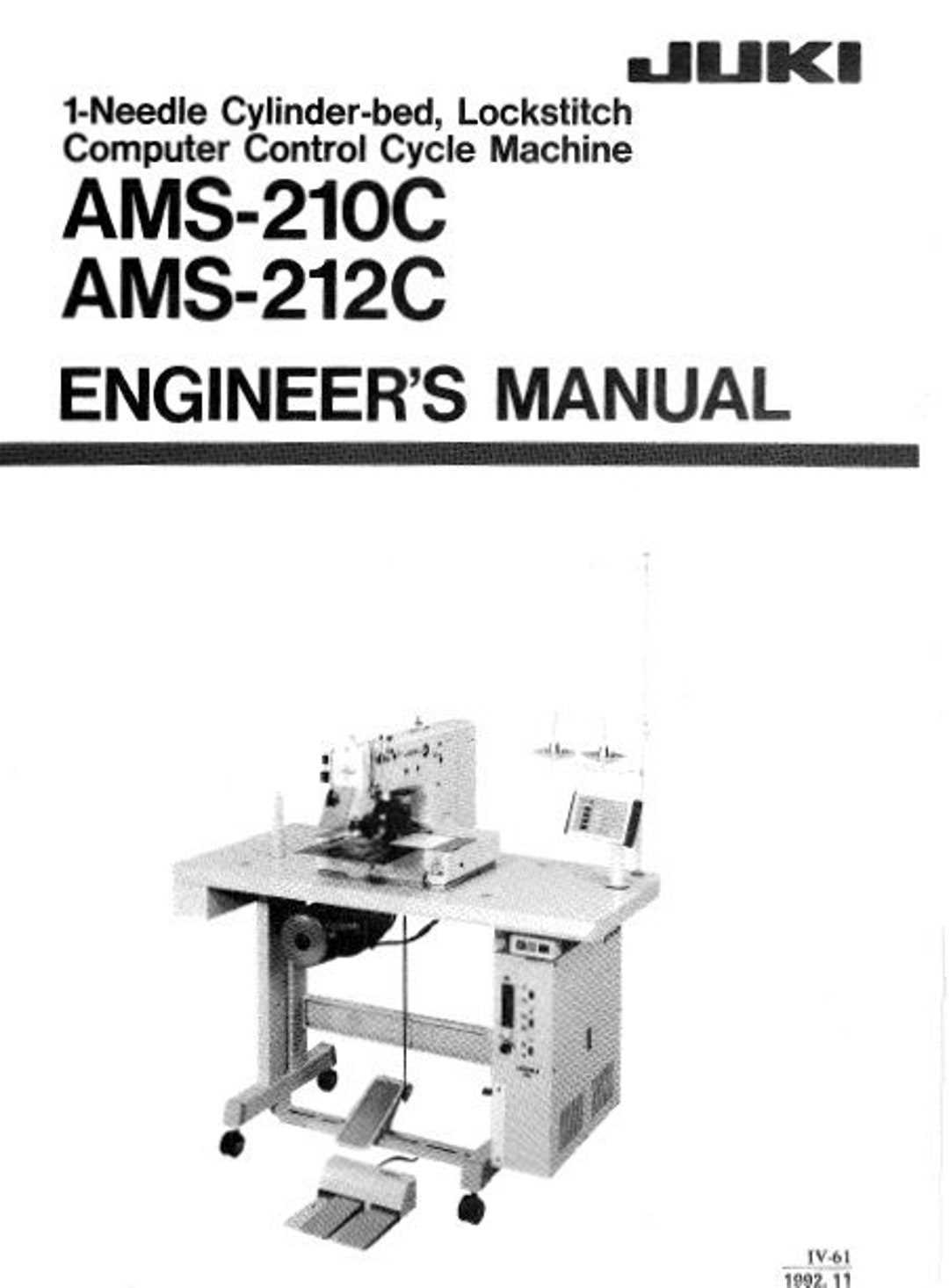 juki ams 210en instruction manual