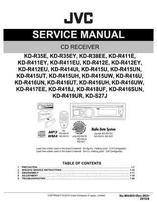 jvc kd r310 instruction manual