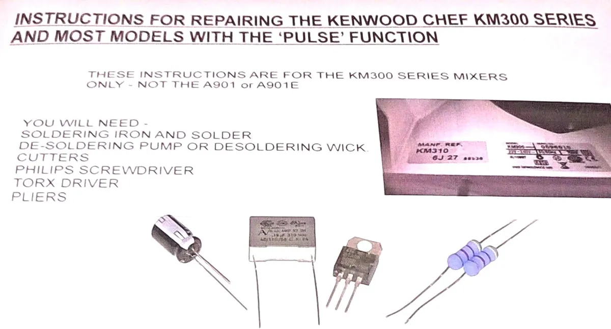 kenwood chef a901 instruction manual