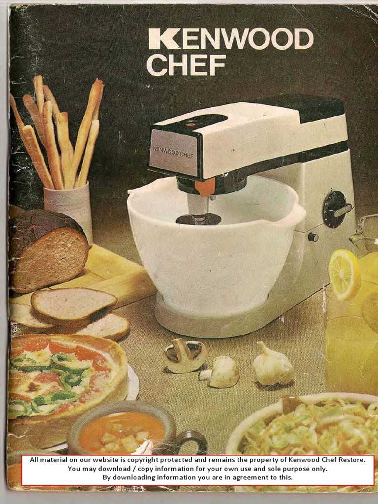 kenwood chef a901 instruction manual