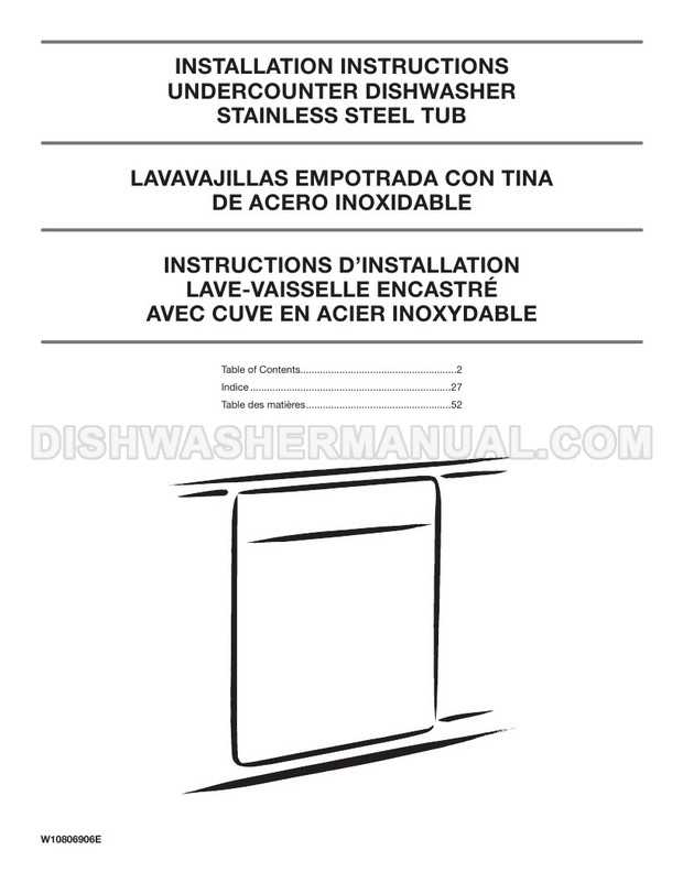 kitchenaid dishwasher instruction manual