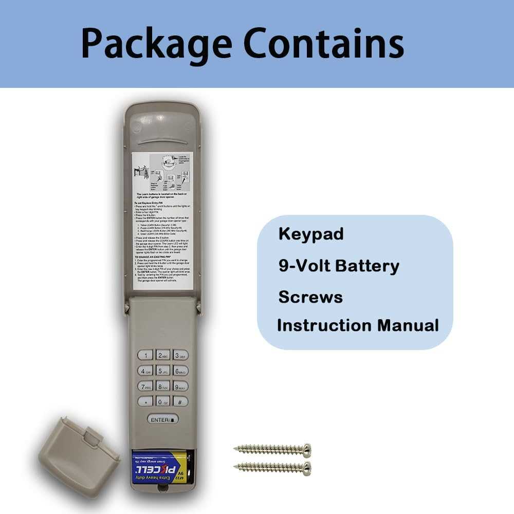 liftmaster keypad instruction manual