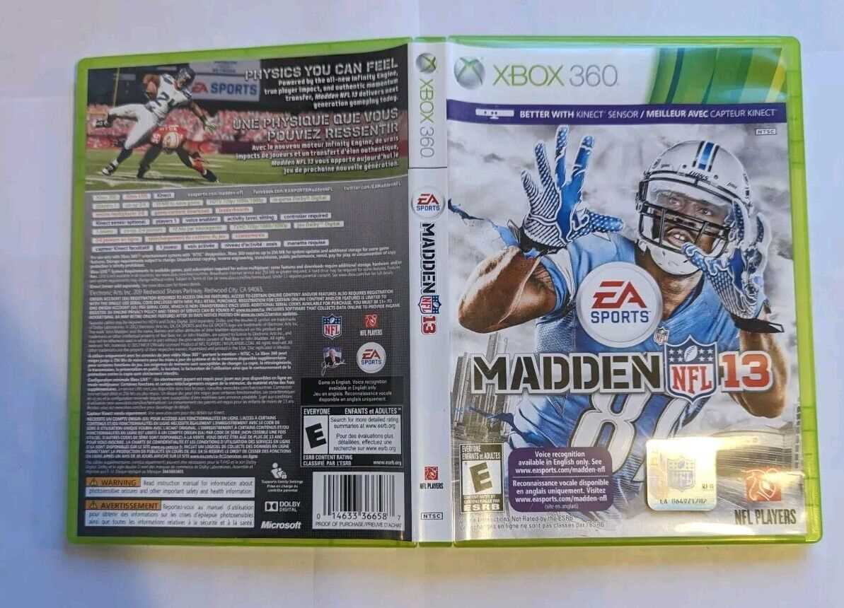 madden 13 instruction manual xbox 360