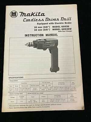 makita drill instruction manual