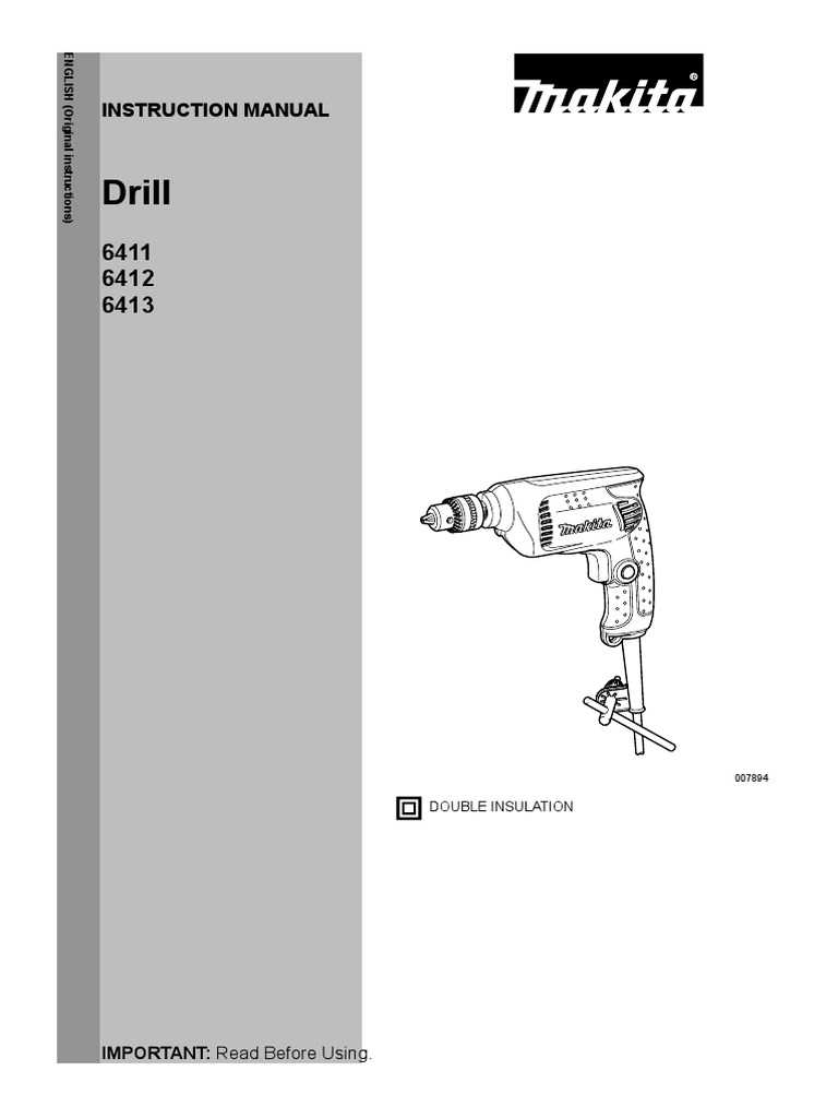 makita drill instruction manual