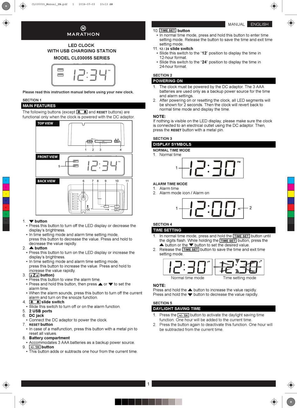 manual marathon watch instructions