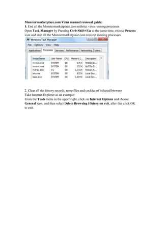 manual virus removal instructions