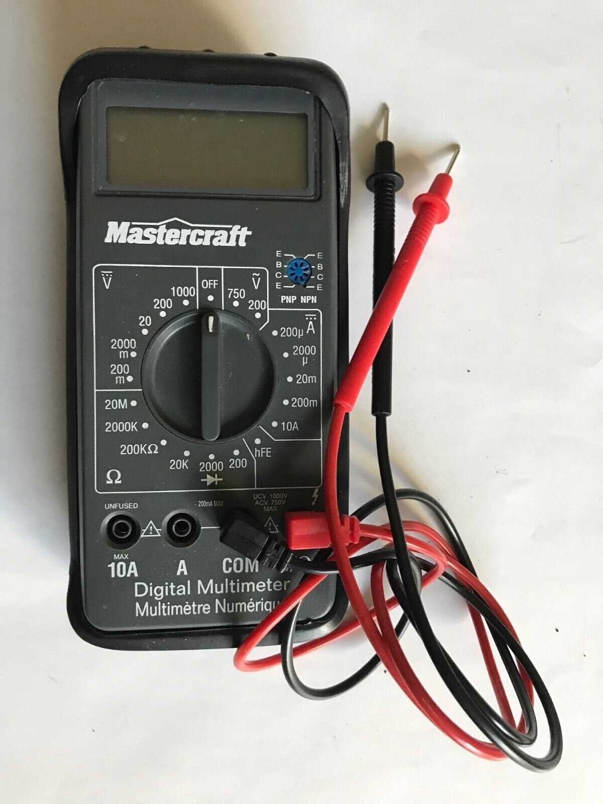 mastercraft digital multimeter instruction manual