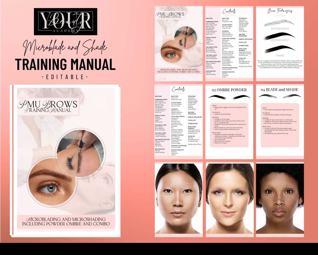 microblading kit with instructional manual