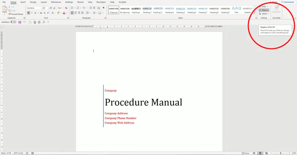 microsoft word instruction manual template