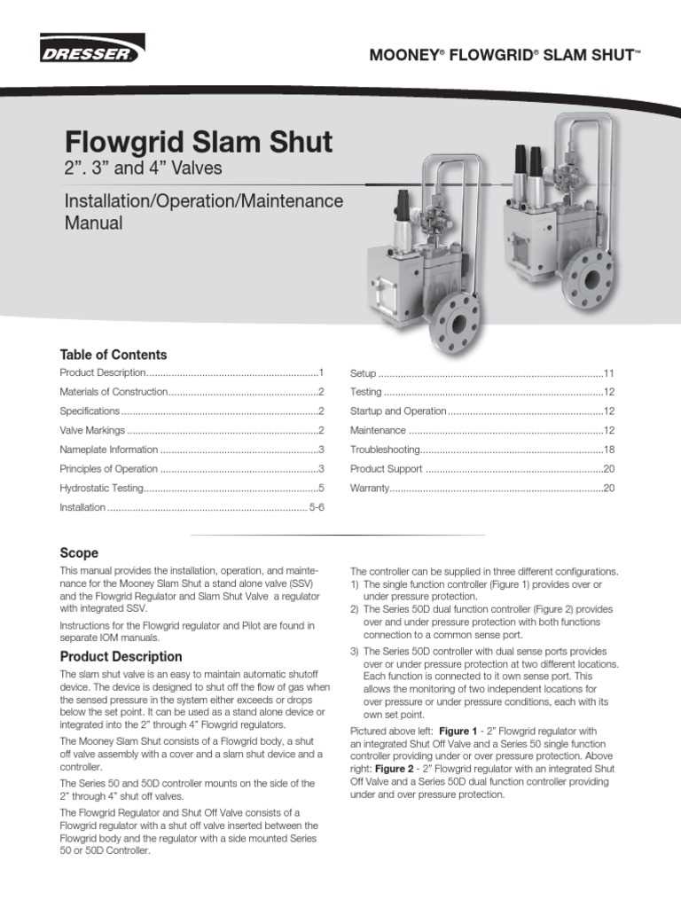 mooney flowgrid regulator instruction manual