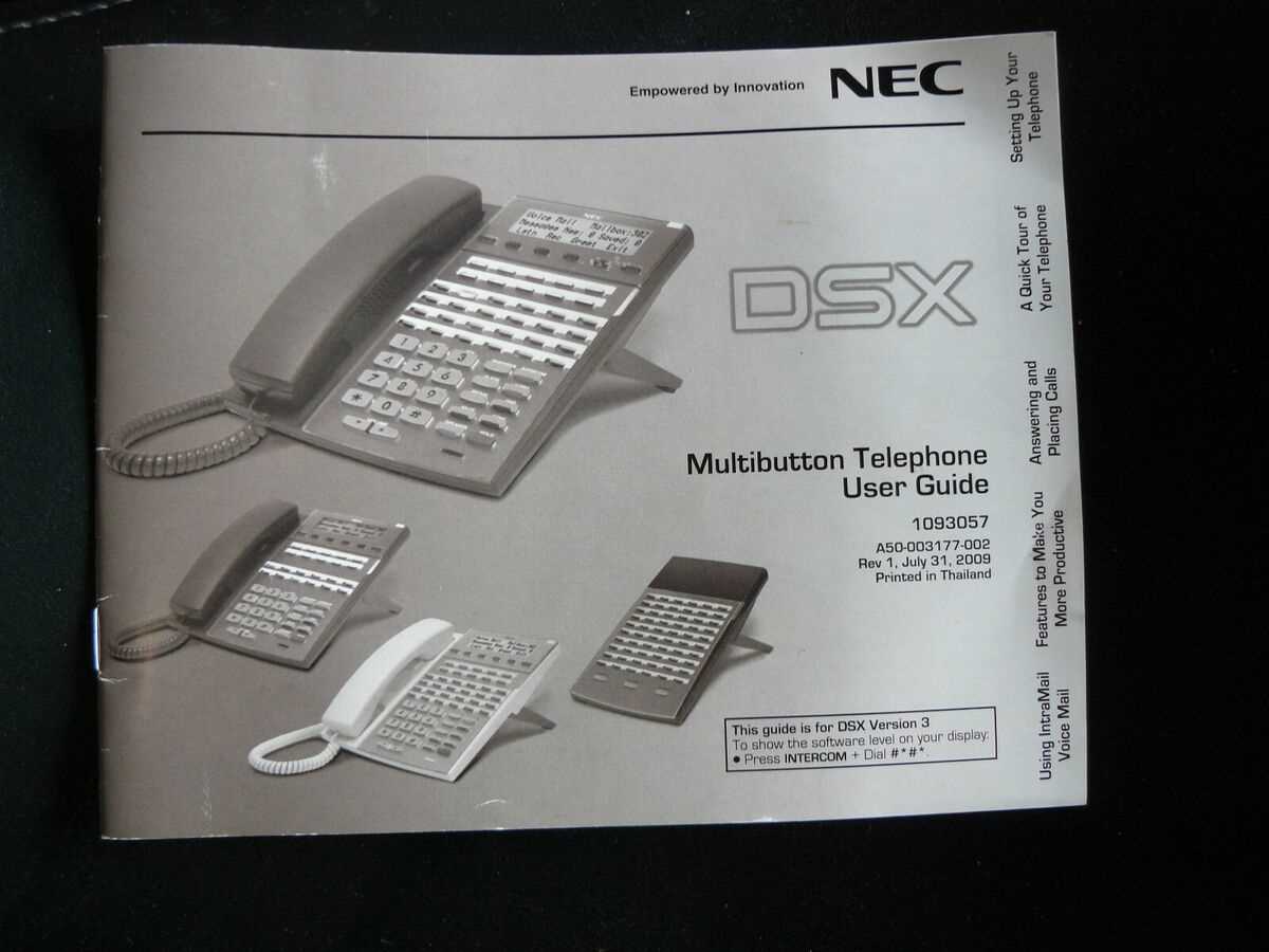 nec phone instruction manual