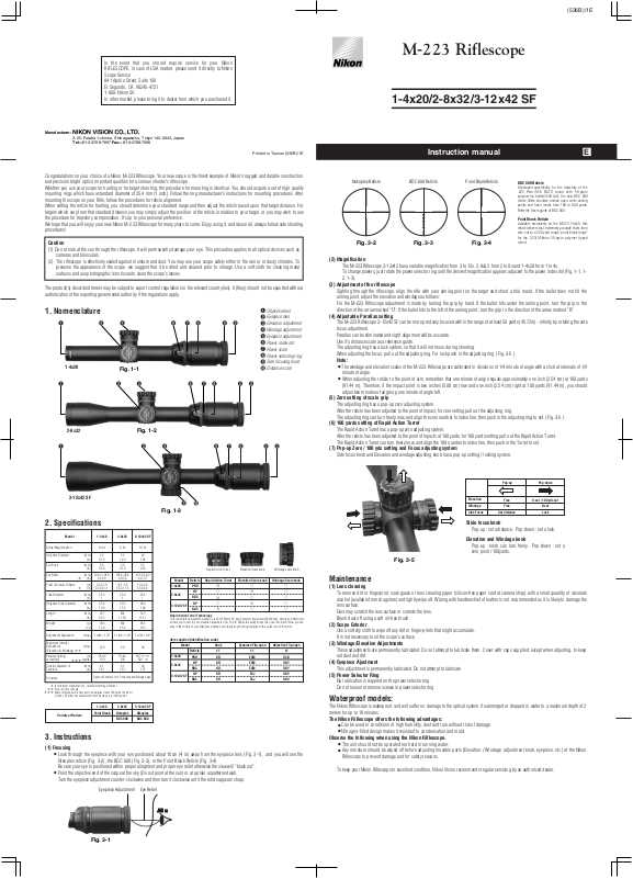 nikon m 223 instruction manual