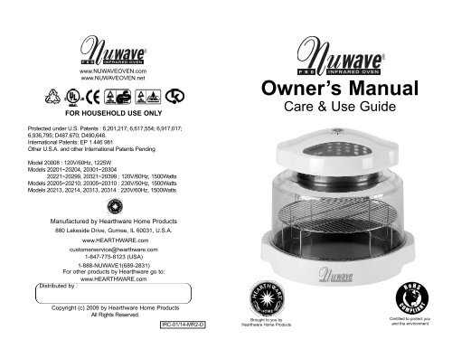 nuwave cooktop instruction manual