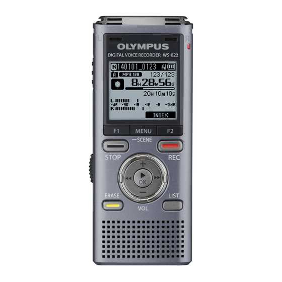 olympus digital voice recorder ws 801 instruction manual