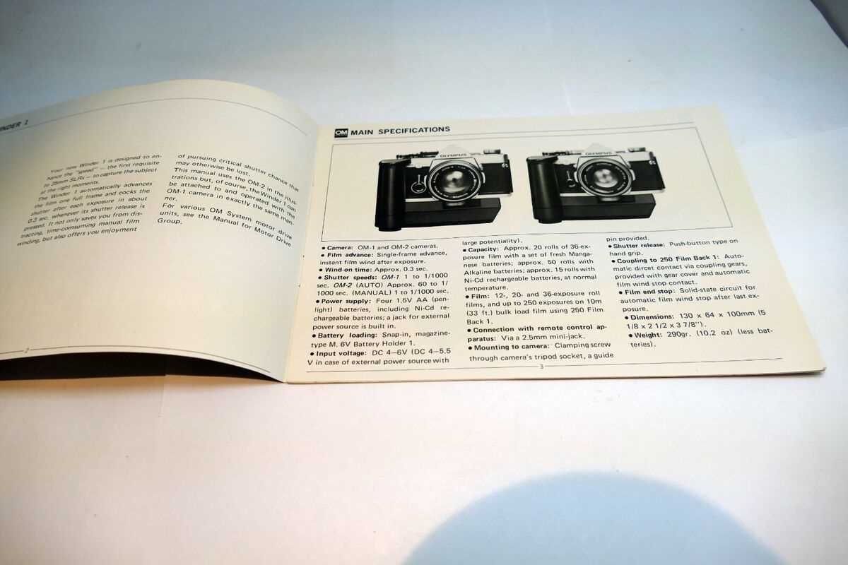 olympus om 1 instruction manual