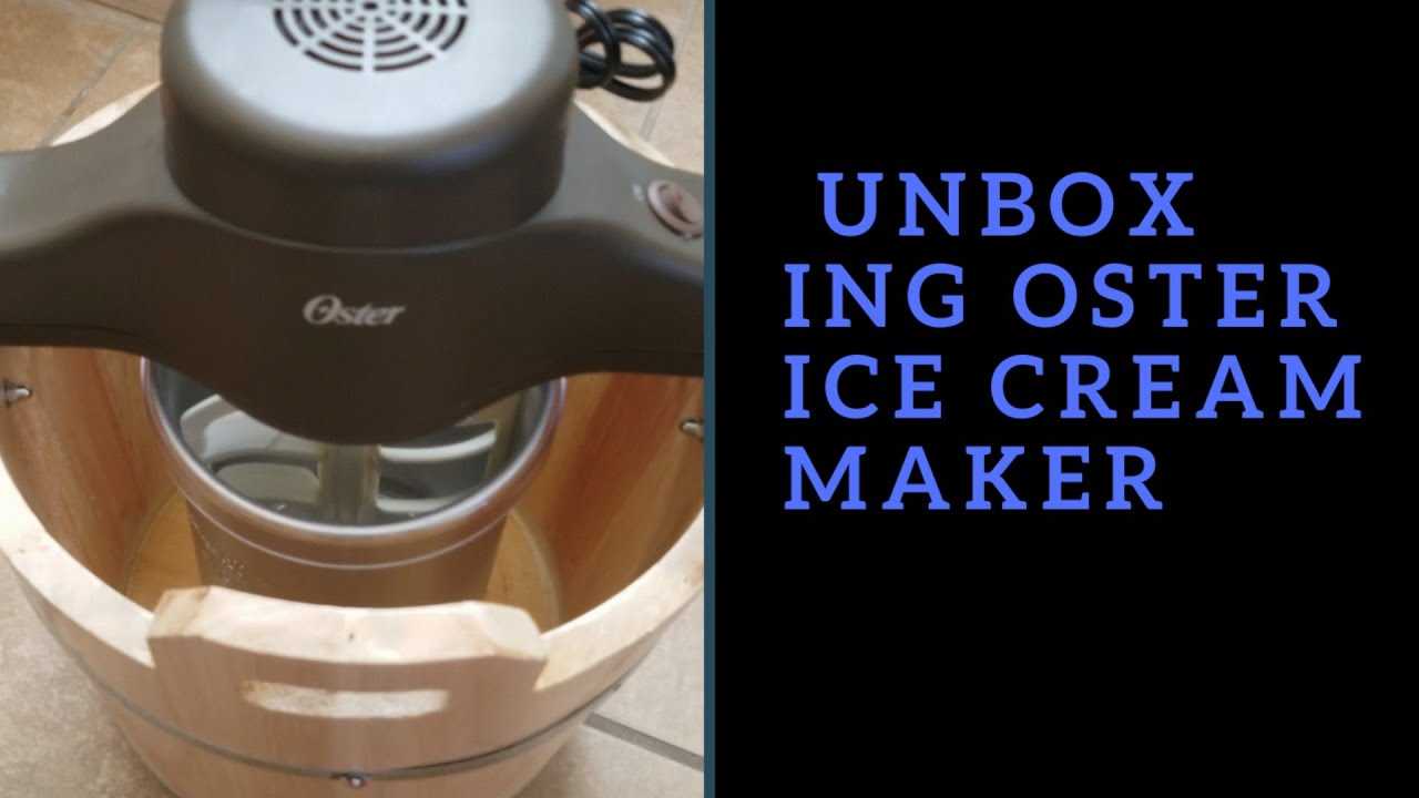 oster ice cream maker instruction manual