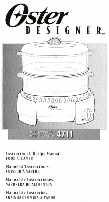 oster steamer instruction manual