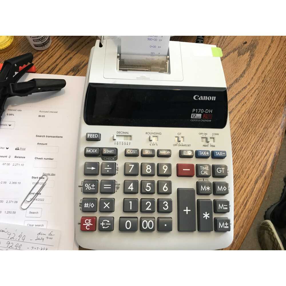 p170 dh calculator instruction manual