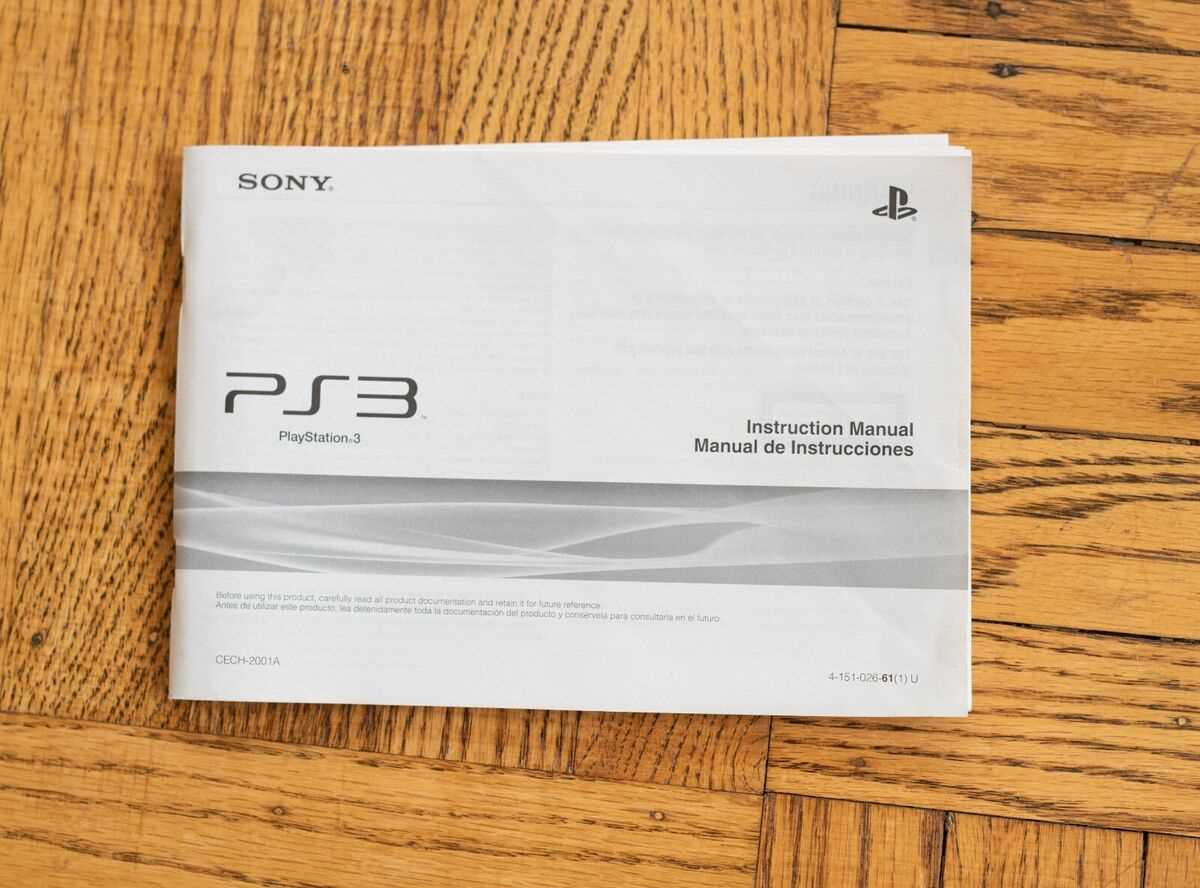 playstation 3 instructions manual