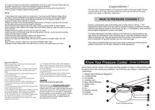 pressure canner instruction manual