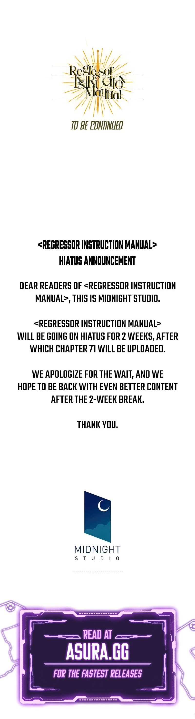 regressor instruction manual chapter 71