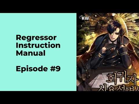 regressor instruction manual chapter 9