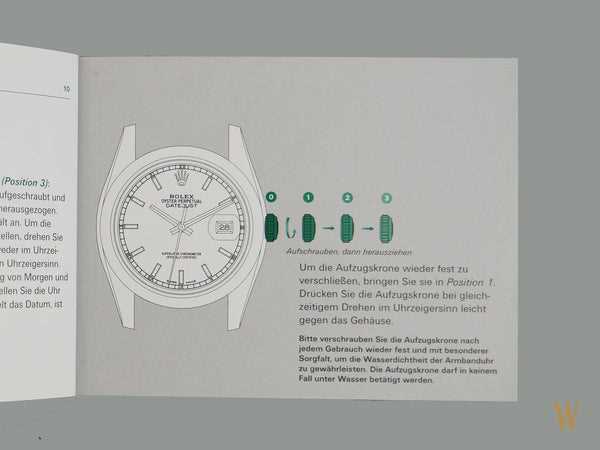 rolex datejust instruction manual