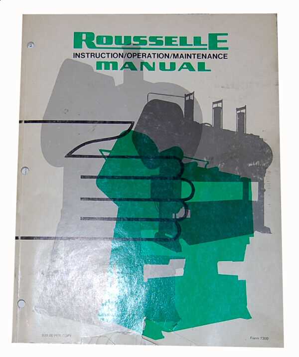 rousselle punch press instructions & parts manual