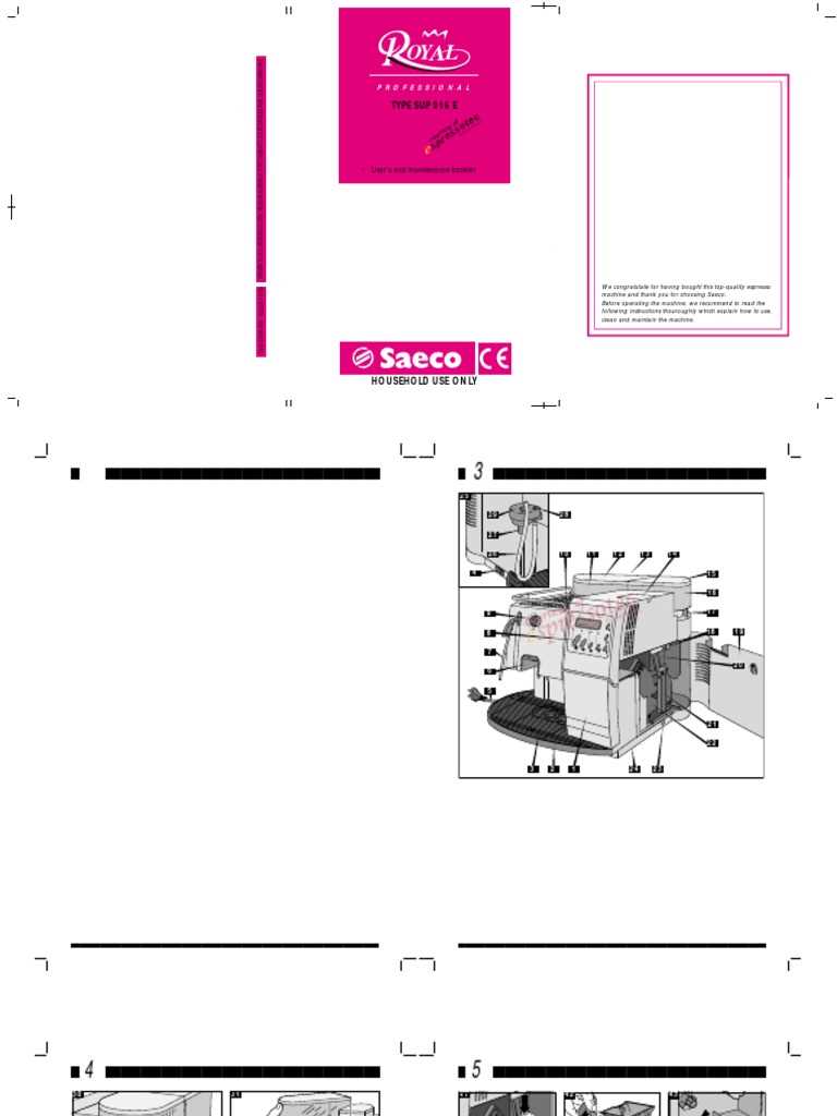 saeco royal manual instruction