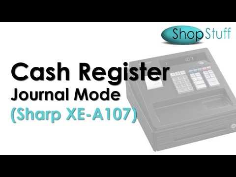 sharp xe a107 instruction manual