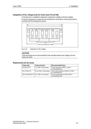 siemens micromaster 440 operating instructions manual