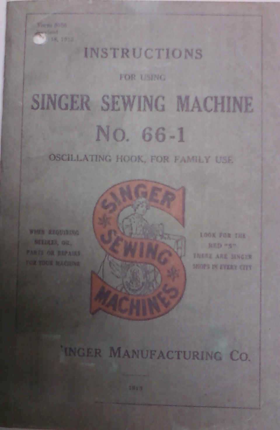 singer 66 instruction manual